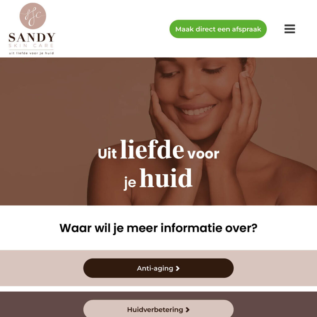 Sandy-Skincare-website